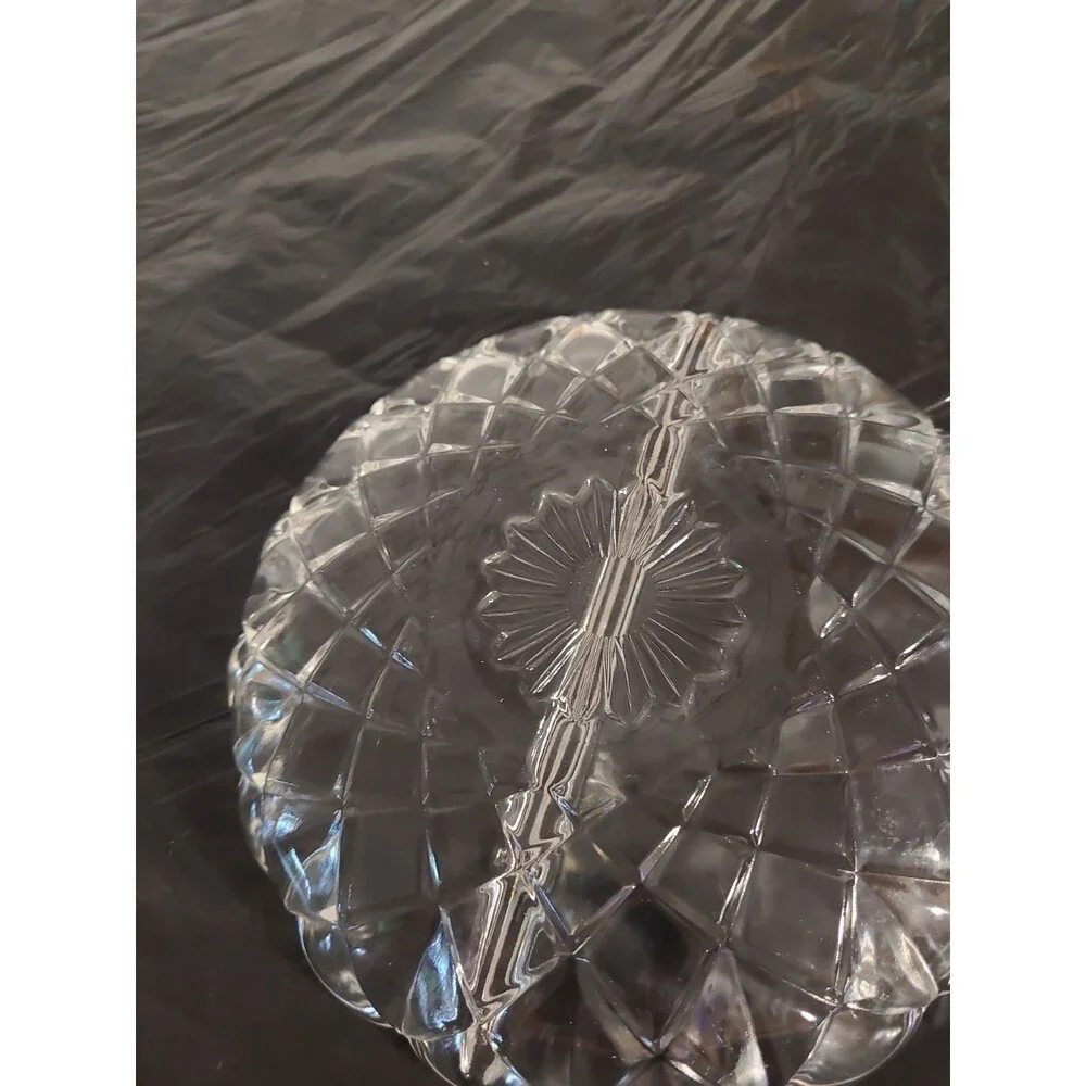 3 Relish/candy Pressed Glass Serving Dishes